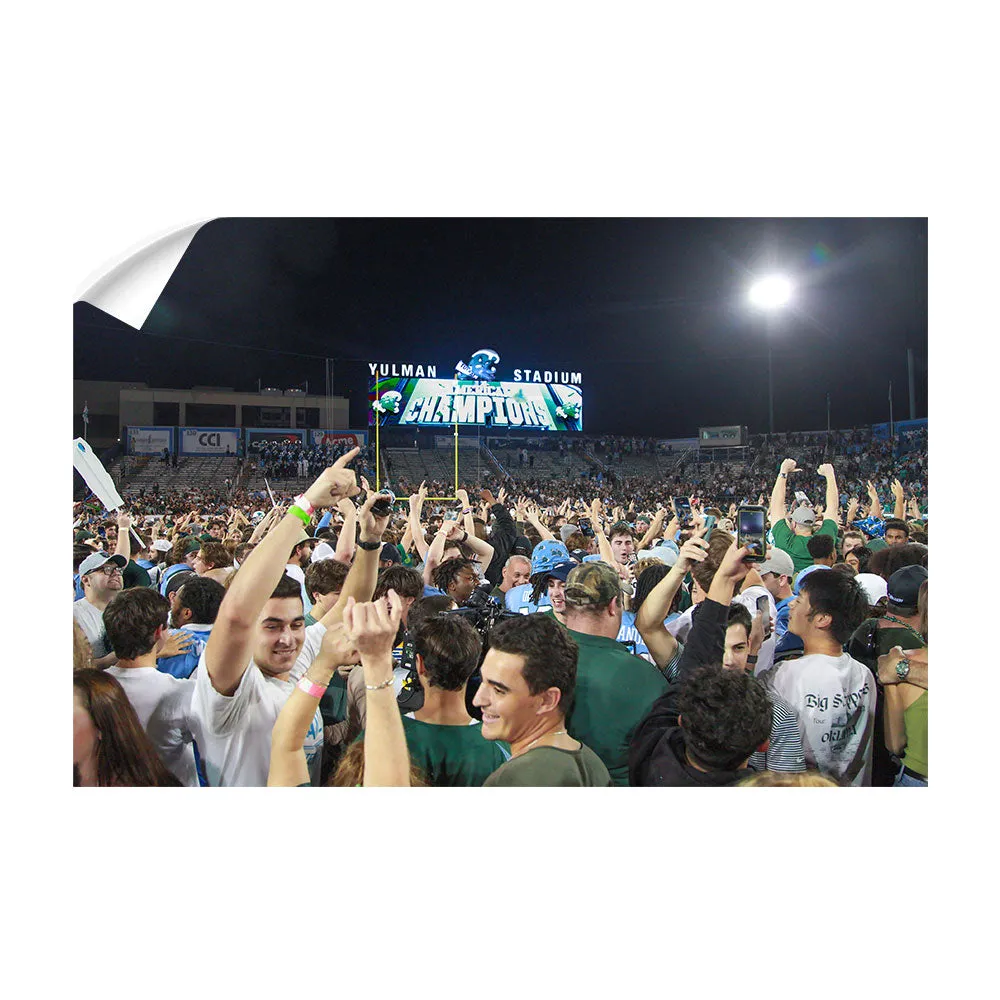 Tulane  Green Wave - Tulane Fans Storm the Field