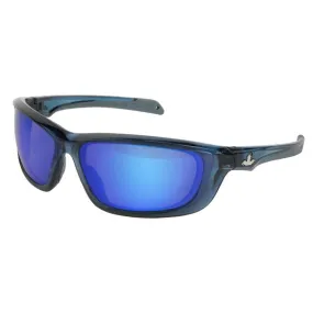 UD128B MCR Safety UD1 Series Safety Glasses, Blue Diamond Mirror Lens