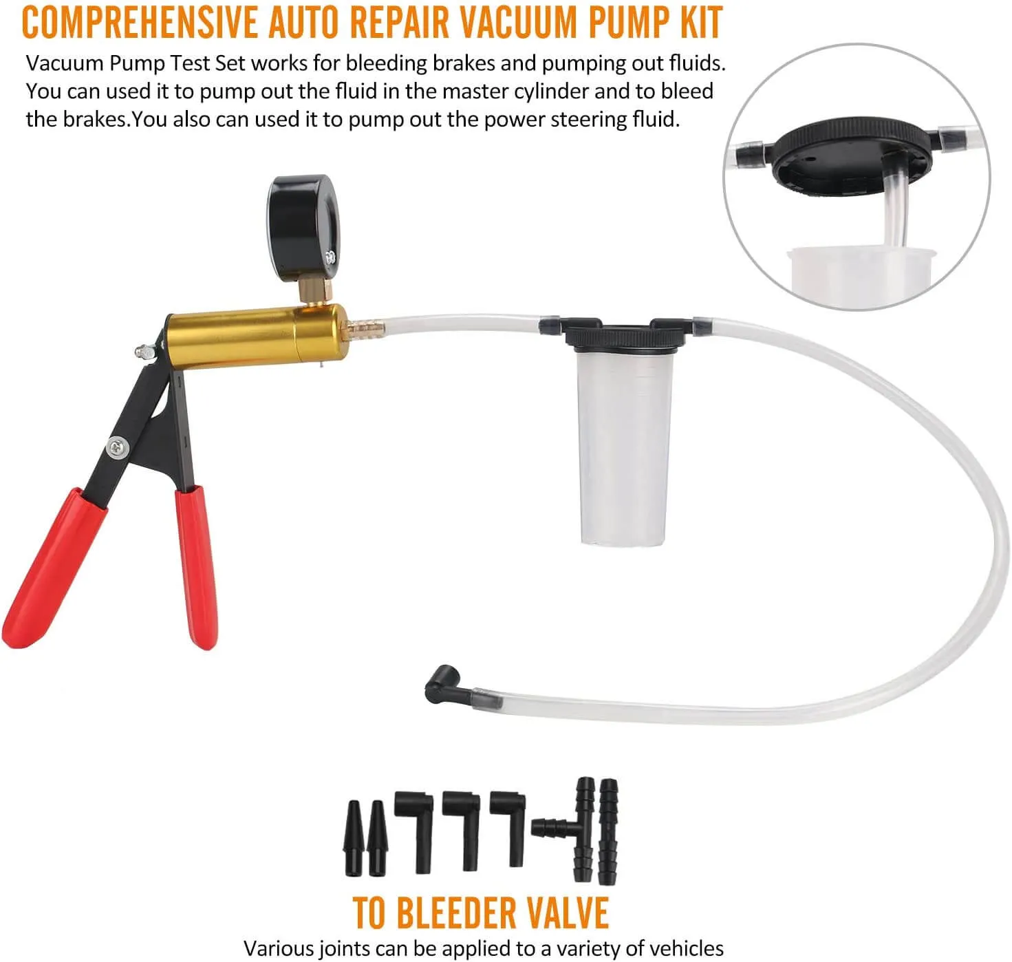 Universal Vacuum Pump Kit, Brake Bleeder Kit