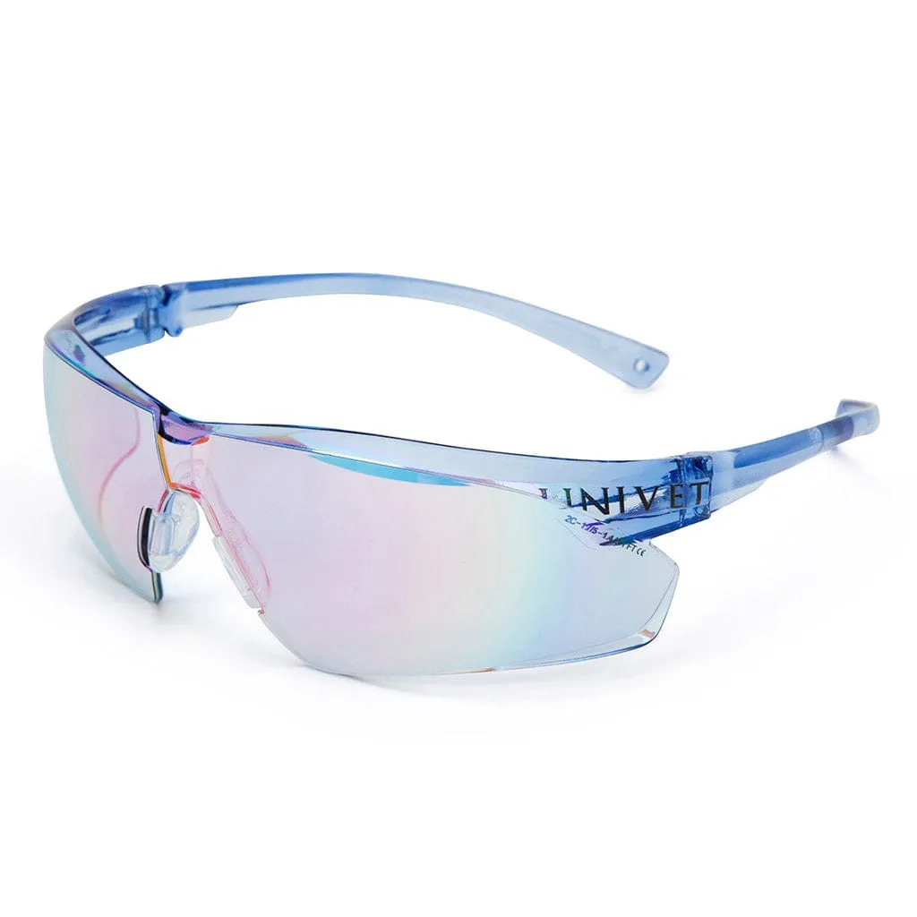 Univet 505 Safety Glasses With Neck Cord Blue Lens