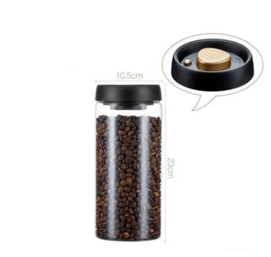 Vacuum Sealing Glass Airtight Jars - Perfect for Coffee, Nuts, Grains, Spices etc