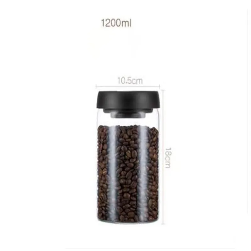 Vacuum Sealing Glass Airtight Jars - Perfect for Coffee, Nuts, Grains, Spices etc