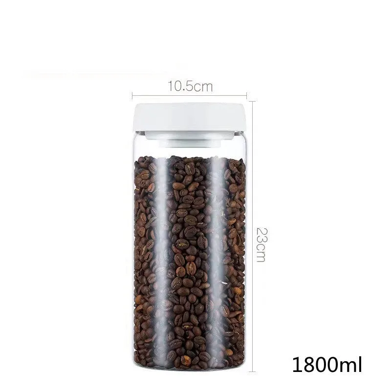 Vacuum Sealing Glass Airtight Jars - Perfect for Coffee, Nuts, Grains, Spices etc