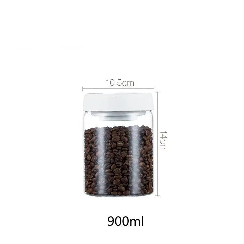 Vacuum Sealing Glass Airtight Jars - Perfect for Coffee, Nuts, Grains, Spices etc