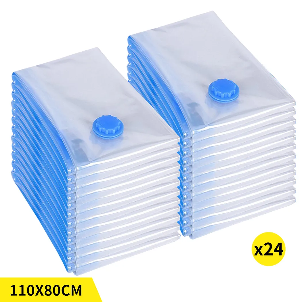 Vacuum Storage Bags Save Space Seal 110x80cm-24PK