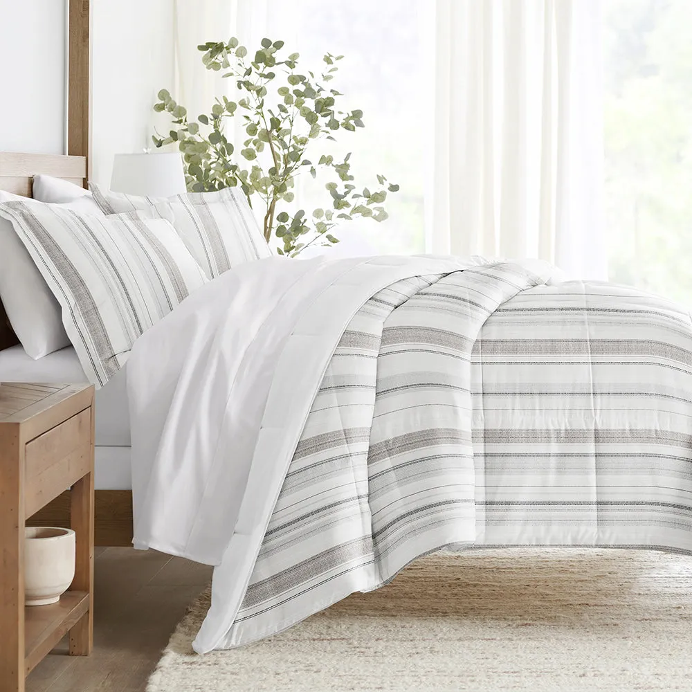 Vertical Stripe Reversible Down-Alternative Comforter Set - 12 Days of Deals