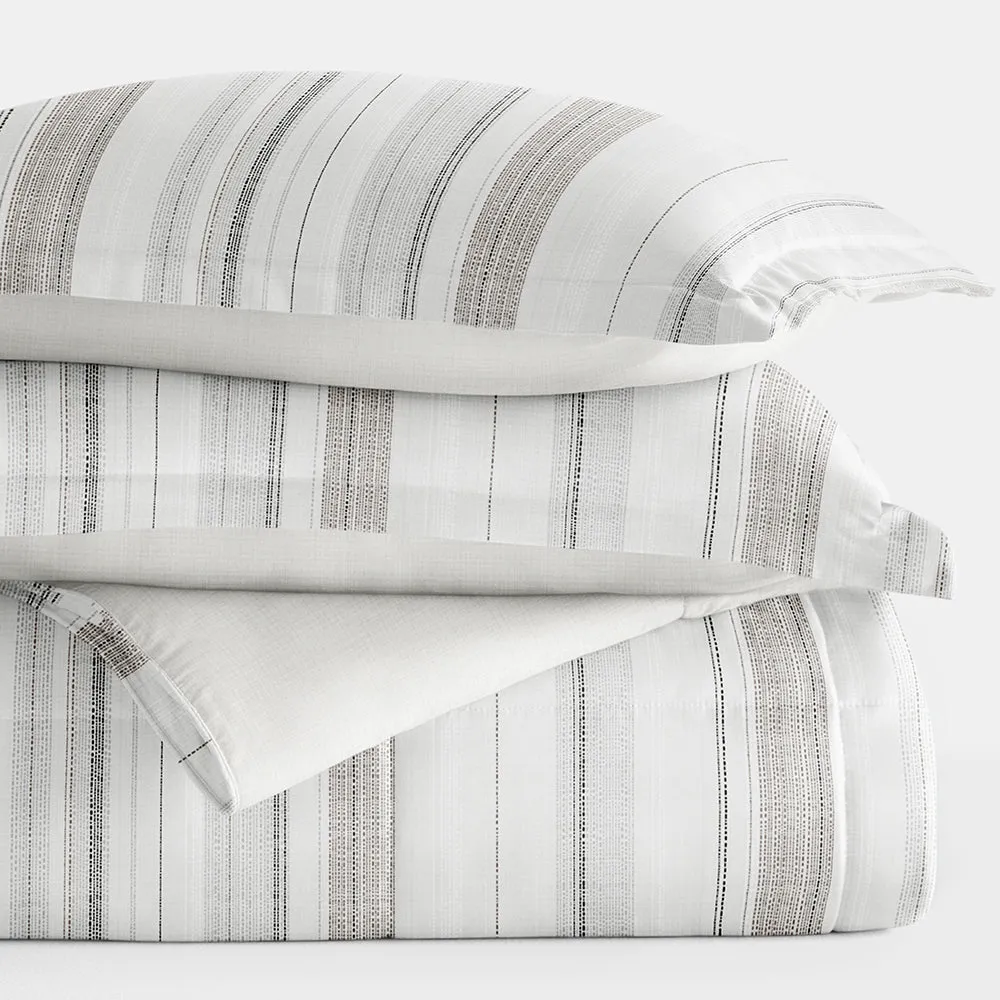 Vertical Stripe Reversible Down-Alternative Comforter Set - 12 Days of Deals