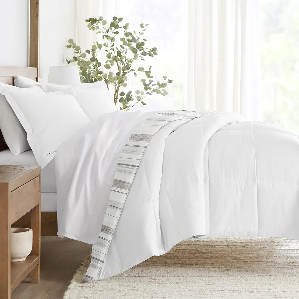 Vertical Stripe Reversible Down-Alternative Comforter Set - 12 Days of Deals