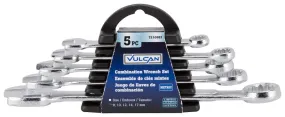 Vulcan JL16062 Combination Wrench Set, 5-Piece, Steel, Chrome, Silver :EA: QUANTITY: 1