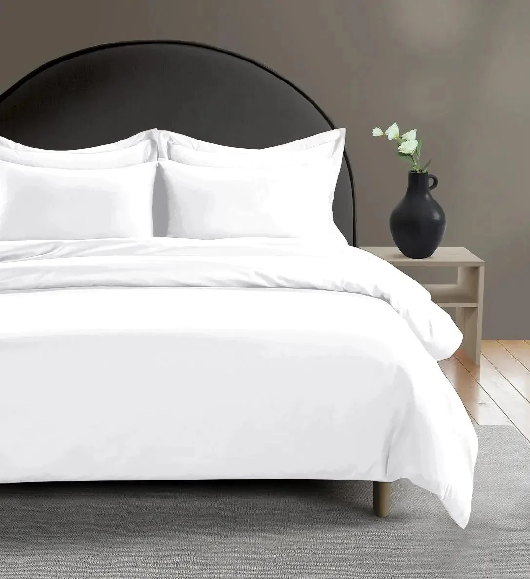 White 800 thread Count Egyptian Cotton Sateen Duvet Cover