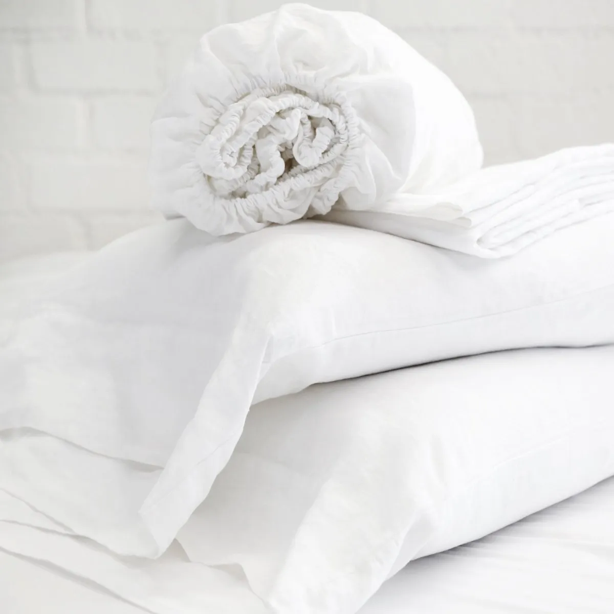 White Linen Sheet Sets