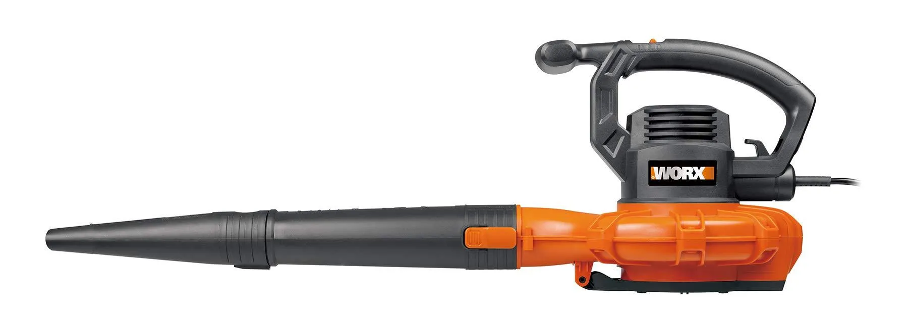 WORX WG518 12 Amp 2-Speed Leaf Blower, Mulcher & Vacuum, 10" x 11" x 40", Orange and Black