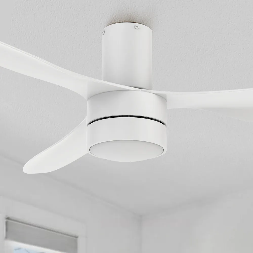 Xander Flush Mount Ceiling Fan with LED Light and Remote 52 Inch